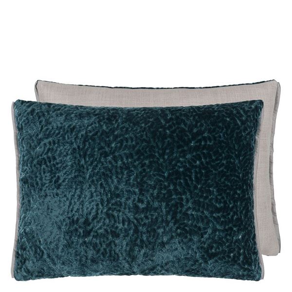 Cartouche Cushion - Teal